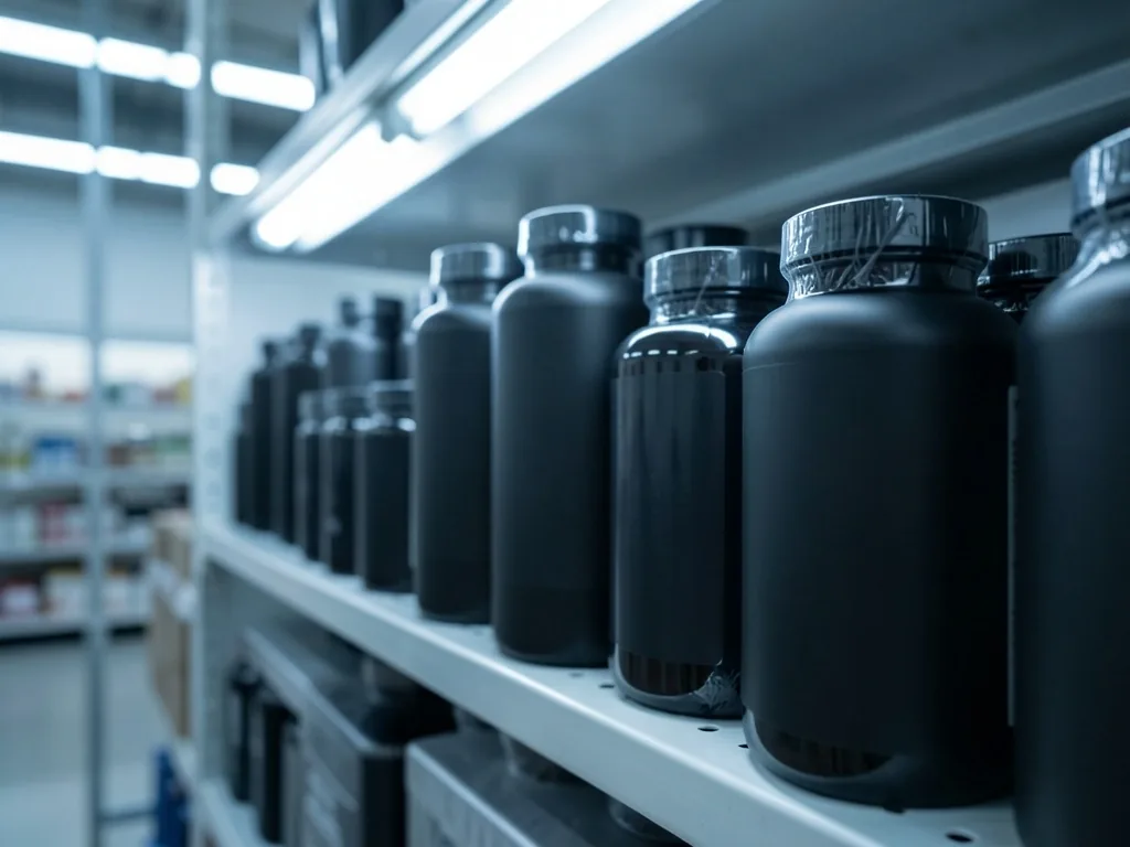 Supplement containers in a temperature-controlled local warehouse